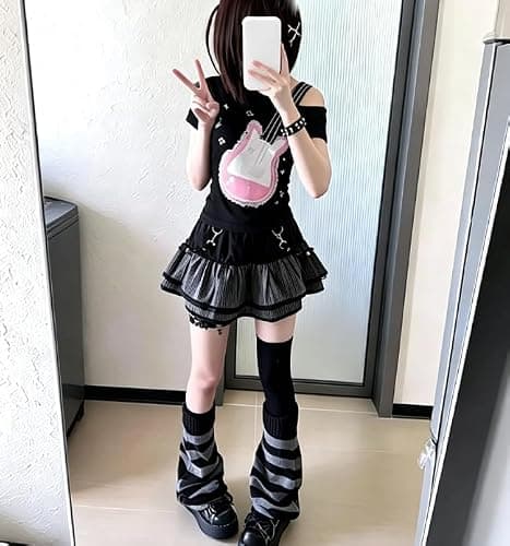 Cute Shirts for Teens Y2k Outfits Cute Harajuku Emo Vintage Gyaru Cutecore Clothes Shirts Graphic Tees 2000s Tops thumbnail 2
