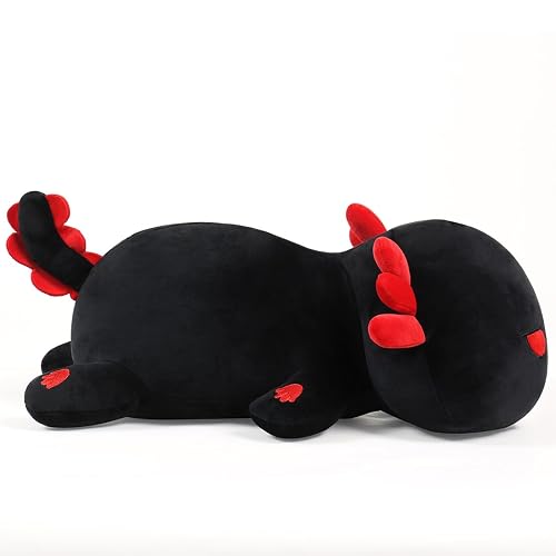 MIAOHAHA Plush Axolotl Toy Plush Pillow Axolotl Stuffed Animal Toy Cute Plushies Kids Plush Toy Pillow(Black,30cm/11.8in) thumbnail 3