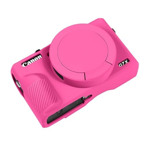 Easy Hood Case for Canon Powershot G7 X Mark III Digital Camera, Soft Silicone Protective Cover with Removable Lens Cover for Canon Powershot G7X Mark III DSLR Camera (Rose) - Image 1