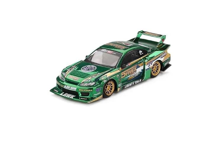 Diecast Model Car Compatible with Mini GT 1:64 Nissan Silvia S15 LB-Super Silhouette LBWK 2024 Fausto Racing Limited Edition MGT00858 thumbnail 2
