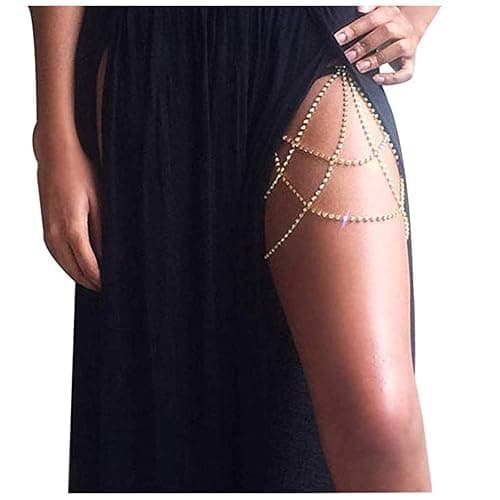 Sexy Rhinestone Leg Chain Body Chain Jewelry Thigh Leg Chain Bracelet Leg Jewelry for Party Beach Accessories - Image 1