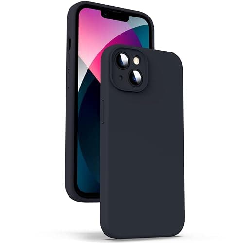 Supdeal Liquid Silicone Case for iPhone 13, [Camera Protection] [Anti Fingerprint] [Wireless Charging] 4 Layer Phone Case Protective Cover, Built-in Microfiber Case Cover, 6.1", Black - Image 1