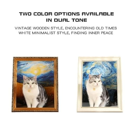 Oil Painting Cat House with Scratcher,Cat Bed Art Picture Frame Scratching Board Playing Tent Box, Assemble Kitty Couch Cave Condo Creative Pets Furniture - Kitty Living in Famous Painting thumbnail 6