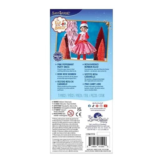 The Elf on the Shelf Christmas Tradition Box Set with Elf (Blue Eyed Girl), Story Book and Pink Peppermint Party Dress (Multi-Item Bundle) thumbnail 3