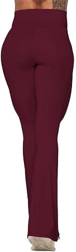 Sunzel Flare Leggings, Crossover Yoga Pants with Tummy Control, High-Waisted and Wide Leg thumbnail 3