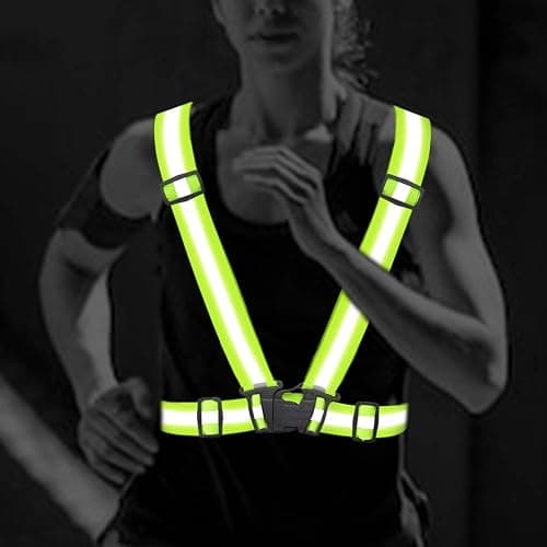 DRESBE Reflective Vest Gear Unisex Warning Vests Adjustable Laser Safety Band for Night Running Cycling Jogging Walking thumbnail 2