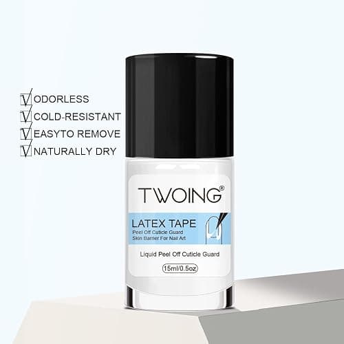 TWOING 15mlLiquid Latex for Nails, Peel Off Cuticle Protectors for Nail Polish,Skin Barrier Manicure, Art Liquid Latex Tape Protector Nail Cuticle Guard Gifts thumbnail 8