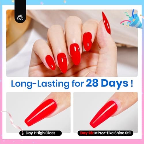 beetles Gel Polish 2Pcs 15ml No Wipe Top Coat Gel Nail Polish High Gloss Shiny Long-Lasting Clear Gel Top Coat, Soak Off Nail Lamp, Summer Nails Home DIY Manicure and Nail Salon Gifts for Women thumbnail 4