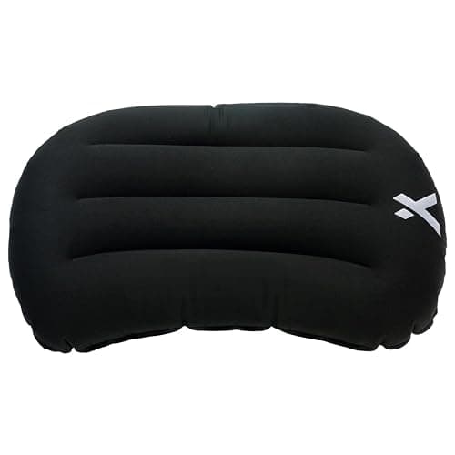 Bear Grylls Inflatable Camping and Backpacking Pillow, Black | Lightweight inflatable pillow that packs down small for backpacking, hiking and travel. Inflates in seconds without a pump. - Image 1