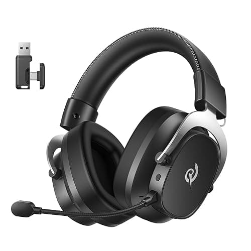 QCY Heroad VT200 Gaming Headset for PC: 53mm Neodymium Drivers - Detachable Noise Canceling Microphone - 2.4G/Bluetooth 6.0/Wired - Compatible for PS4/PS5, Switch, Xbox - 7.1 Surround Sound - Image 1