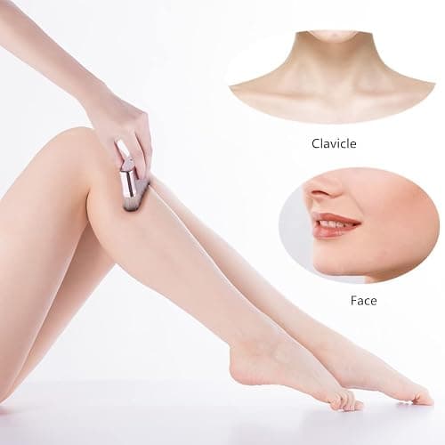 GOERTI Professional Body Makeup Brush for Blending Liquid Foundation Self Tanner Vegan Face Kabuki Brush for Body Self Tan Bronzer Shimmer Glow Concealers Cream Powder High Density Body Brush thumbnail 3