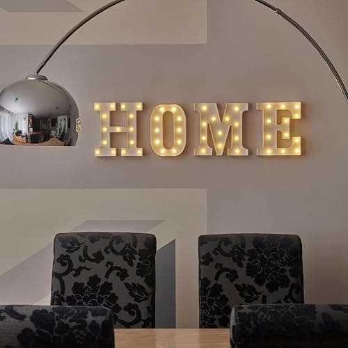 anso LED Alphabet Letter & Number Light Sign Decorations Lamp for Home Birthday Party Event Night Lights 22cm (A) thumbnail 2