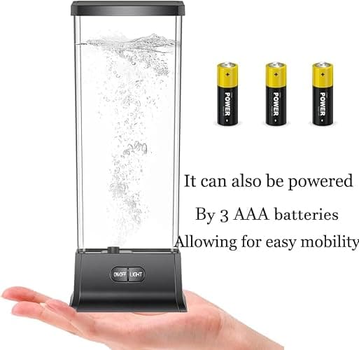 COLORLIFE Electric Jellyfish Tank Table Lamp with Color Changing Light Gift for Kids Men Women Home Deco for Room Mood Light for Relax(Black) thumbnail 5
