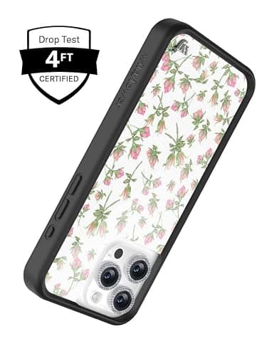 Wildflower Cases - Compatible with Apple iPhone 13/14 | Protective Black Bumper, 4ft Drop Test Certified, Women Owned Small Business | Black & White Polka Dot - Trendy Classic Cute Aesthetic thumbnail 4