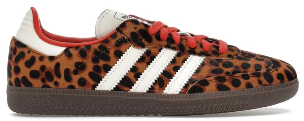 adidas Originals Samba OG Womens Sneaker (Red Leopard White, Size 7) | Casual Shoes - Image 1