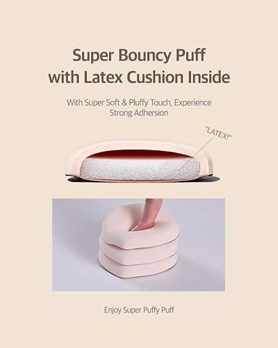 STUDIO17 Pang Pang Makeup Powder Puff 1 Pc | Big Makeup Sponge for Foundation | Fluffy Cushion Puff Blender With Latex | Korean Makeup Puff for Foundation and Powder | 2.2In Diamater thumbnail 3