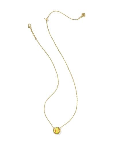 Kendra Scott Softball Pendant Necklace - Chartreuse Magnesite for Women thumbnail 2