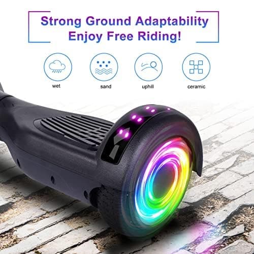 SISIGAD Scooters for Kids Ages 7-12, with Built-in Bluetooth Speaker and 6.5" Colorful Lights Wheels, Safety Certified Self Balancing Scooter thumbnail 3