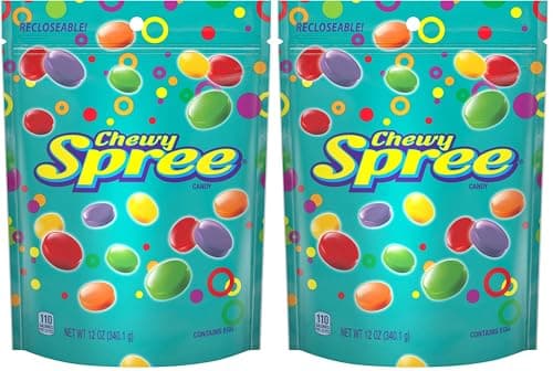 Wonka Spree Original Hard Candy, Resealable Bag, 12 Ounce Bag Full Size (Pack of 2) - Image 1