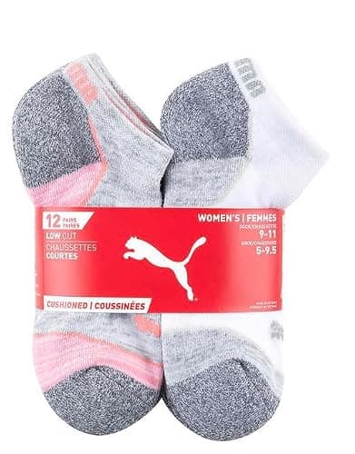 PUMA Women’s Low Cut Socks, 12-Pair, Multicolor, 6-11 - Image 1