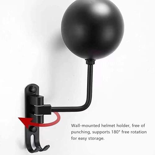 QISUO Helmet Rack, Motorcycle Helmet Holder Metal Hat Storage Rack Floor-Mounted Helmet Hanger Display Stand for Helmets Hats Caps Wigs thumbnail 3