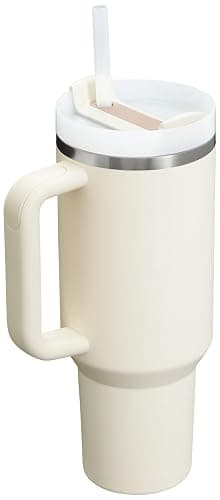 STANLEY Quencher H2.0 Tumbler with Handle and Straw 40 oz | Flowstate 3-Position Lid | Cup Holder Compatible for Travel | Insulated Stainless Steel Cup | BPA-Free | Cream 2.0 thumbnail 4
