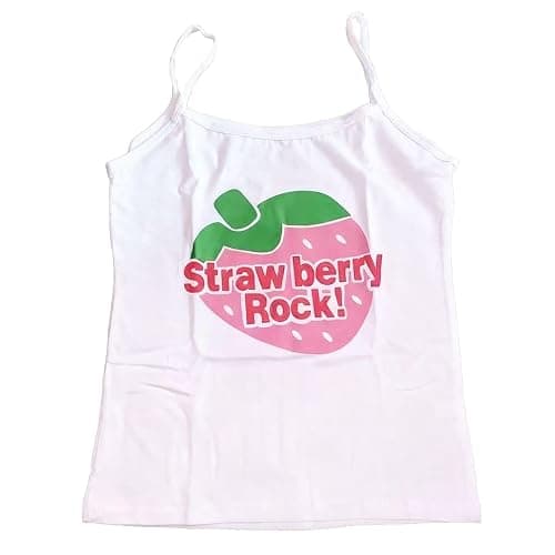 Y2K Cutecore Tank Top Tee Shirt Women Kawaii Coquette Cute Spaghetti Strap Cami Grunge Clothes - Image 1
