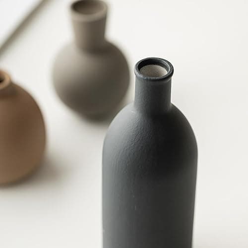 Ceramic Vase Set of 3, Modern Minimalist Farmhouse Style Home Decor Vases, Ideal for Pampas Grass & Dried Flowers, Perfect for Kitchen, Bedroom, Living Room & Dining Table Centerpiece (Multicolor) thumbnail 8