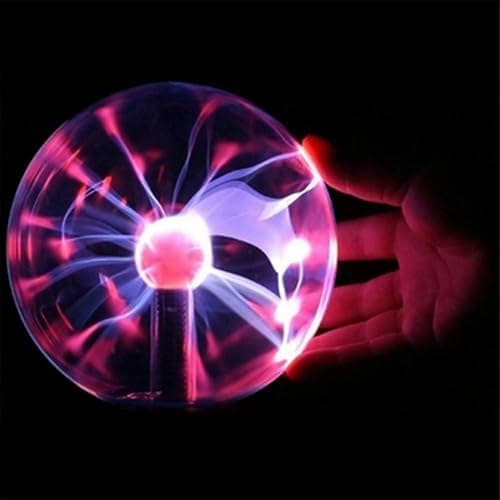 DAXGD Lumière de Boule de Plasma, Lampe de Sphère d'ion de Boule Sensible Sensible au Toucher de 5 pouces Lumières de Nuit de Nouveauté de Lumière Rouge thumbnail 2
