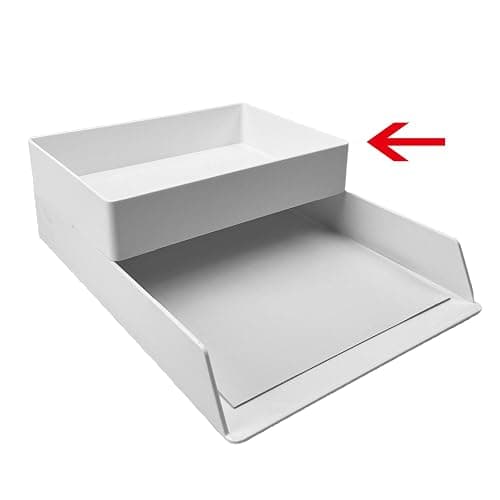 Amazon Basics Rectangular Plastic Organizer Accessory Tray, 24 x 17 x 5 cm, White thumbnail 4