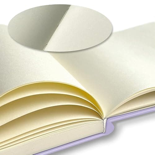 Mifuner Small Square 5x5 80gsm Mini Notebooks Blank Pages Sketchbooks Travel Journal Pocket Hardcover Paint Writing Notebook Blank Diary Memo Planner Sketchbook PU Leather Cover.Taro purple thumbnail 3