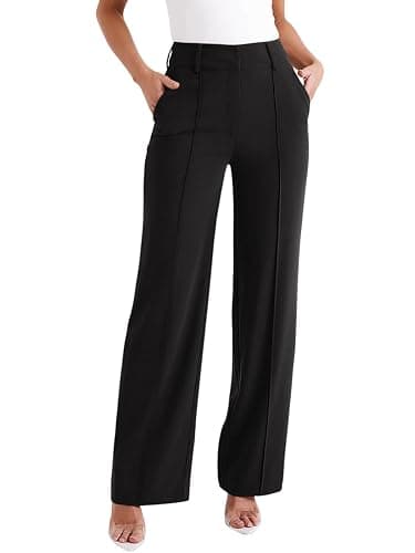 NIMIN High Waisted Work Pants for Women Wide Leg Dressy Pants Business Casual Trousers 2025 Summer Slacks with Pockets - Image 1