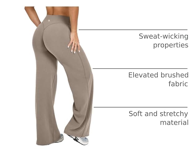 OQQ Yoga Pants Women High Waist Stretch Casual Soft Straight Leg Bottoms thumbnail 4
