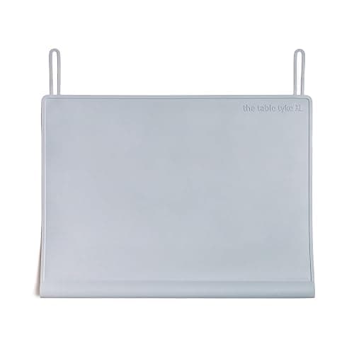 The Table Tyke Table Tyke Placemat XL Silicone Baby Placemat with Teething Edge Bumper - Waterproof Toddler Table Mat for Eating, BPA Free, Dishwasher Safe (Grey) - Image 1