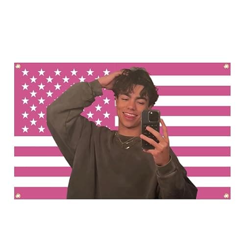 3x5 Ft Malachi Barton Flag,Pink american malachi barton flags Tapestry,Funny poster For College Dorm Room Decor,Outdoor Parties, Gift,Tailgates Yard,Poster for Bedroom Decoration,Four Brass Grommets - Image 1