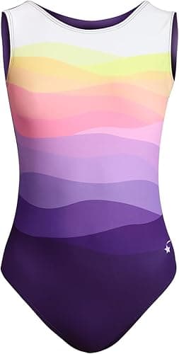 Destira Gymnastics Leotards for Girls, Super Soft Leotards with Matching Scrunchie, Gymnastics, Dance, Cheer, Yoga, and More - Adult X-Small - Sky's the Limit