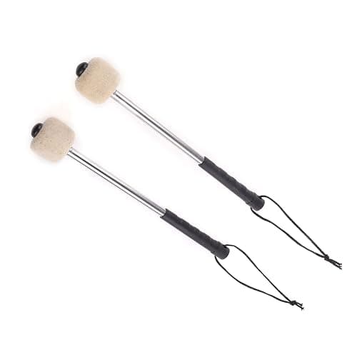 BYUTFA Bass Drum Mallet Drumstick Wool Felt for Head Percussion Instrument Mallets Timpani Stick with Stainless Steel Handle 1 thumbnail 6