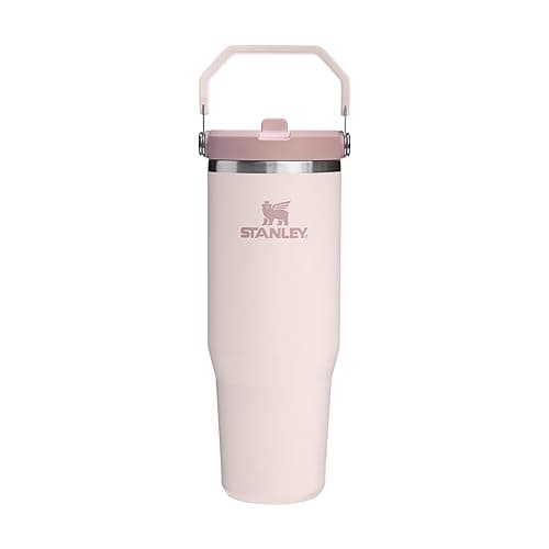 STANLEY Flip Straw Tumbler 1.0 Gourde Avec Paille 0.89L - Froid Pendant 12 Heures - Gourde Isotherme - Sans BPA - Thermos Facile à Transporter - Va au Lave-Vaisselle - Rose Quartz - Image 1