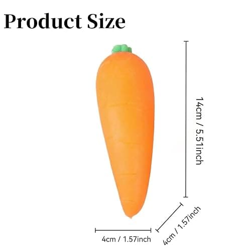 Carrot Squish, Banana Strawberry Peach Peanut Apple Dragon Fruit Cherry Squish Giant Jumbo 5.5 Inch Vegetable Realistic Moldable Slow Rise Relaxing Sensory Fidget Toy Squeezable Ball(Apple B) thumbnail 2