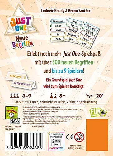 Repos Production, Just One – Neue Begriffe, Erweiterung, Partyspiel, Ratespiel, 3-9 Spieler, Ab 8+ Jahren, 20+ Minuten, Deutsch thumbnail 4