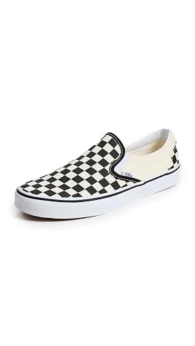 Vans Slip On Unisex Sneakers, Checkerboard Black/Off White, 12 US Women/10.5 US Men - Image 1