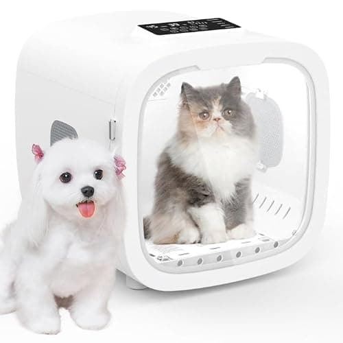 Cobuy 52L Automatic Pet Dryer Box, Pet Grooming Dryer, Cat Hair Drying Box, Light, 5 Modes, Adjustable Speed and Temperature, Timer, Low Noise (52L White) - Image 1