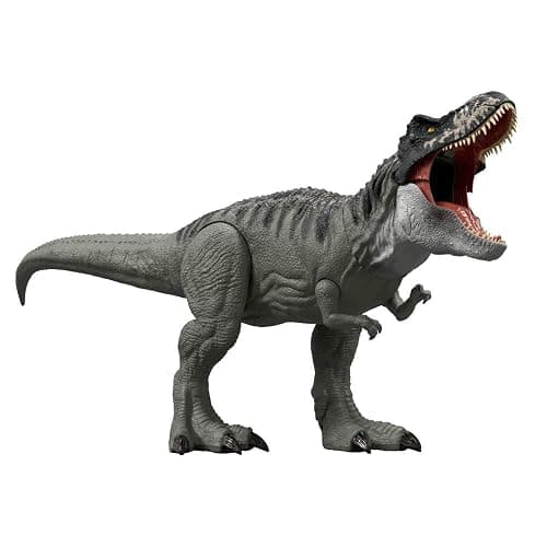 Mattel Jurassic World Rebirth Super Colossal Tyrannosaurus Rex Action Figure, T-Rex Dinosaur Toy Swallows Minis, Movie-Accurate Posable thumbnail 8