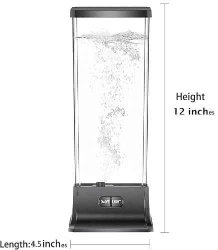 COLORLIFE Electric Jellyfish Tank Table Lamp with Color Changing Light Gift for Kids Men Women Home Deco for Room Mood Light for Relax(Black) thumbnail 2