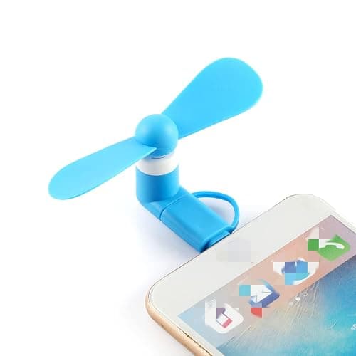 DNTESR Mini Cell Phone Fan 2-in-1 Fan Compatible for iPhone, iPad, Android Smartphone,Tablet - Colorful and Powerful- Cell Phone Summer Accessories (6-Pack) thumbnail 5