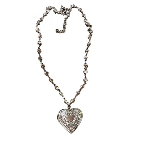 TYATVS Heart Locket Necklace for Women Boho Y2k Necklaces Vintage 2000s Renaissance Whimsigoth Accessories - Image 1