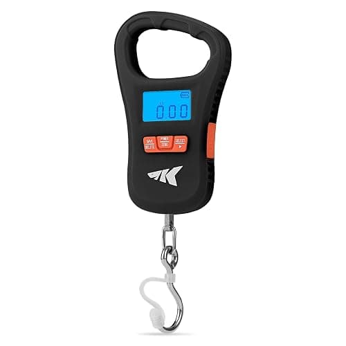 KastKing ToughTide Fishing Scale, USB Charging, 65lb Capacity, Ultra-Thin Digital Fish Scale, LCD Display, Ergonomic Handle, Fish Scales Digital Weight, Fishing Accessories for Men - A: Black - Image 1