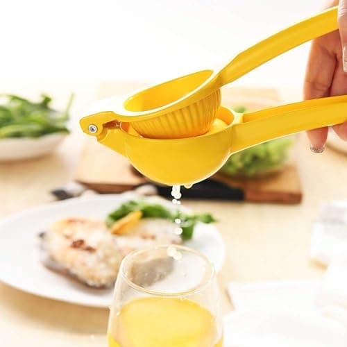 Y-ME Manual Juicer Citrus Lemon Squeezer, Fruit Juicer Lime Press Metal, Professional Hand Juicer Kitchen Tool(Yellow） thumbnail 5