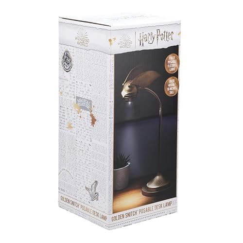 Paladone Golden Snitch Posable Desk Lamp - Officially Licensed Harry Potter Light for Bedside Table Reading, Flexible Neck, Gift for Home Office Decor thumbnail 7