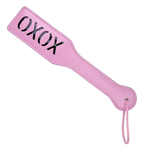 VENESUN XOXO Spanking Paddle for Adults Sex Toys, 12.8inch BDSM Faux Leather Paddle, Pink thumbnail 4